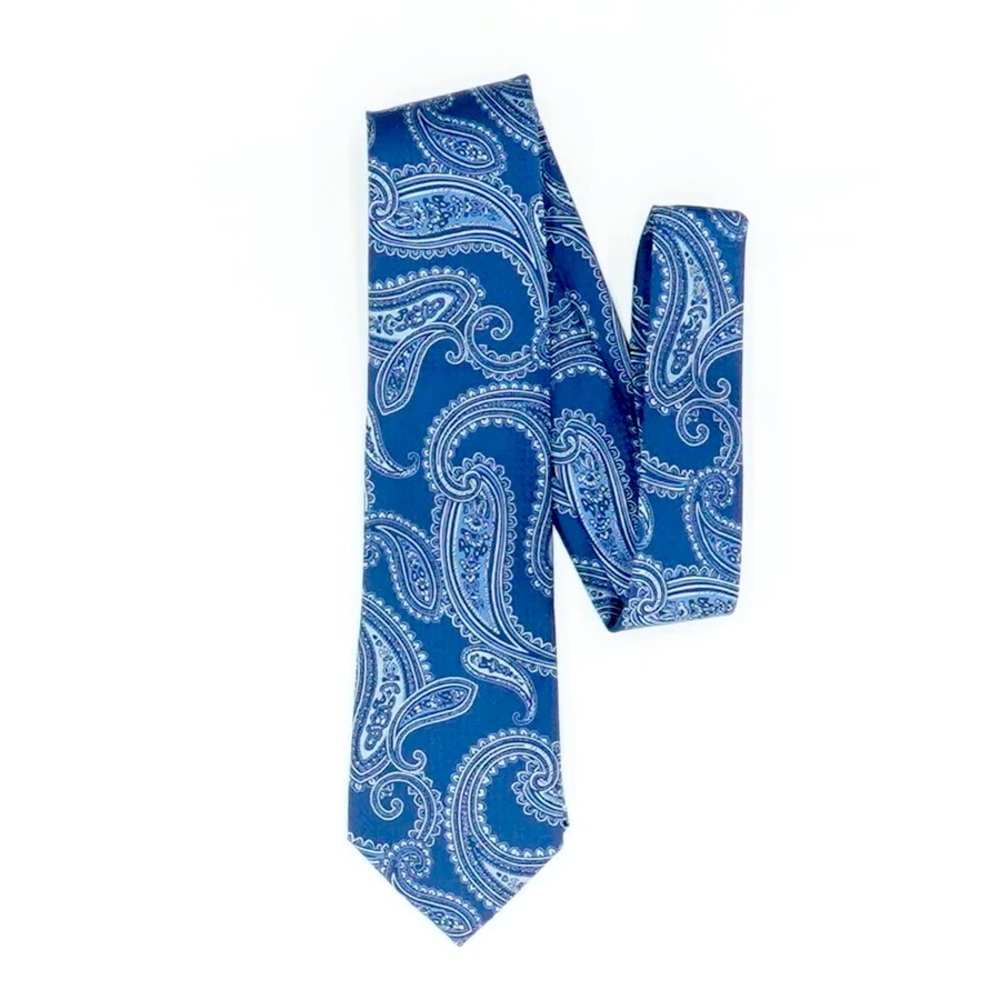 🔥NWT blue silk Tasso Elba necktie